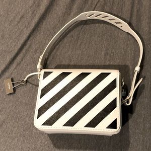 OFF WHITE Leather Stripe Bag
